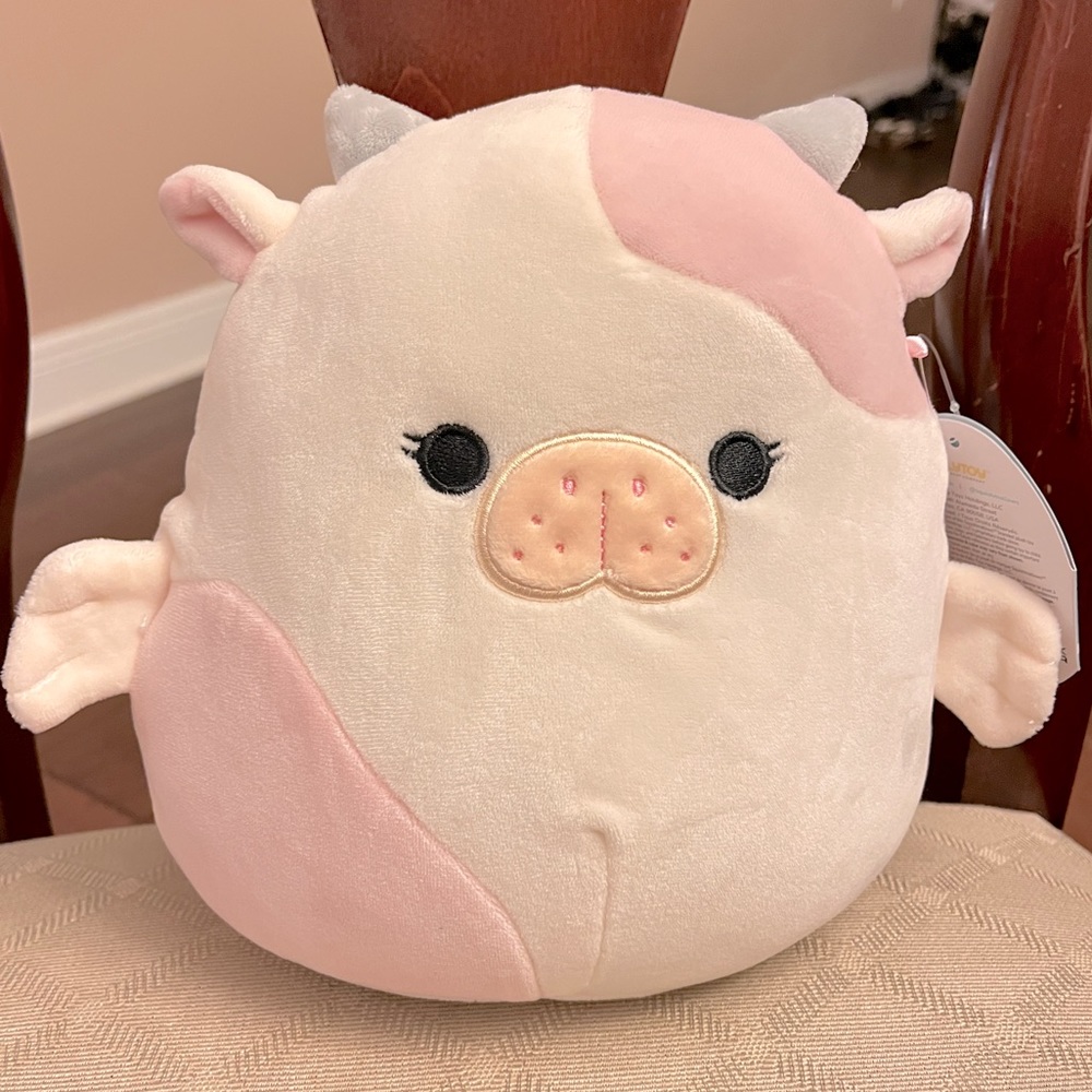 Squishmallows Malia the Seacow Squishmallow Pink and White Cow